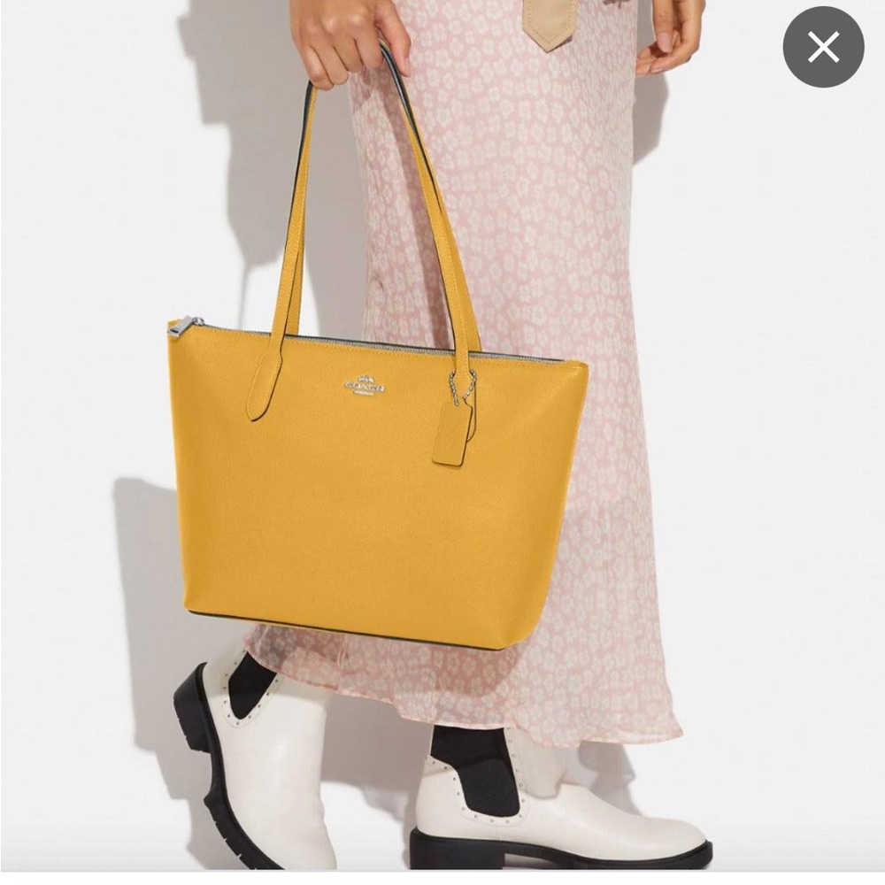 Mustard Yellow Coach Limited Edition Large Tote